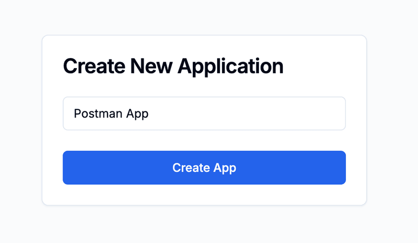 Create App in Postman